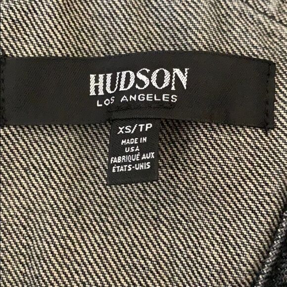 NWOT Hudson Sloan Distressed Faded Black Short Overalls Size XS - Picture 6 of 11